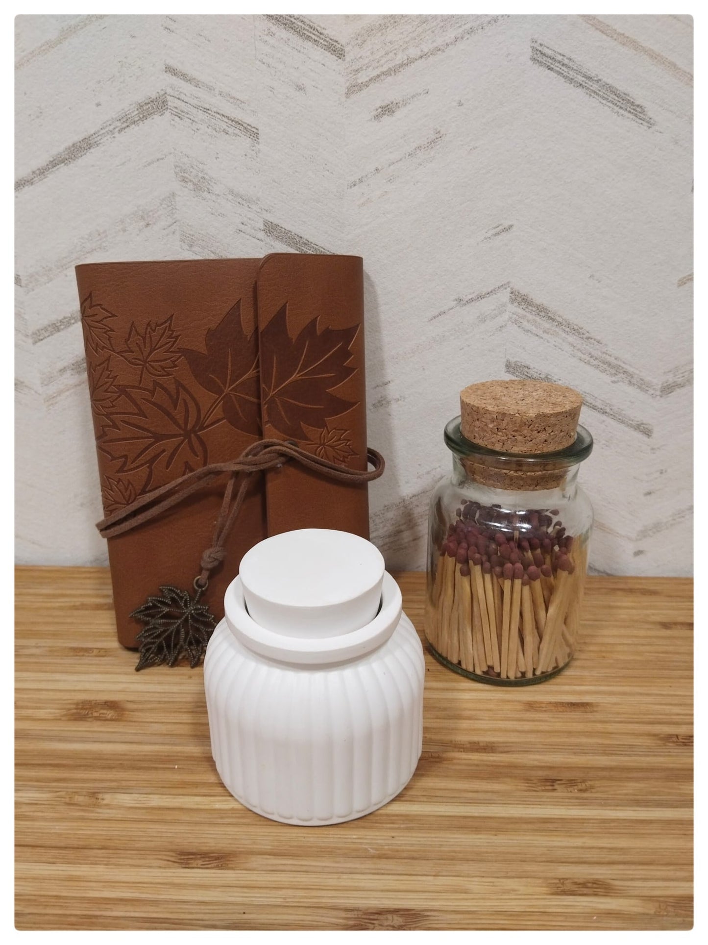 [Refugio Interior] Vela aroma melocotón «Secreto de leña»