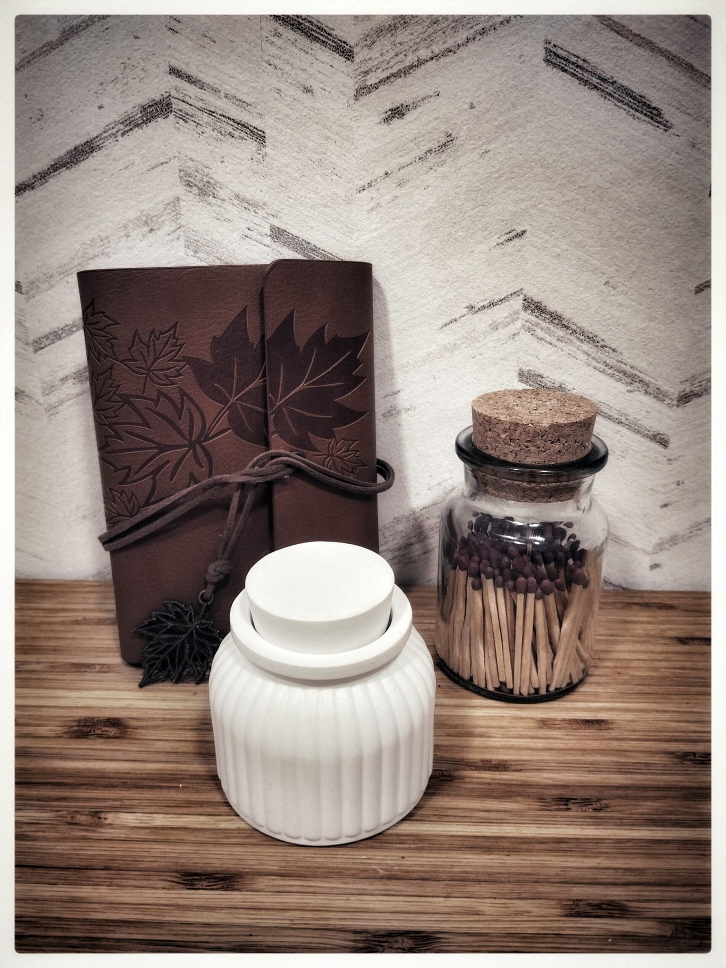 [Refugio Interior] Vela aroma melocotón «Secreto de leña»