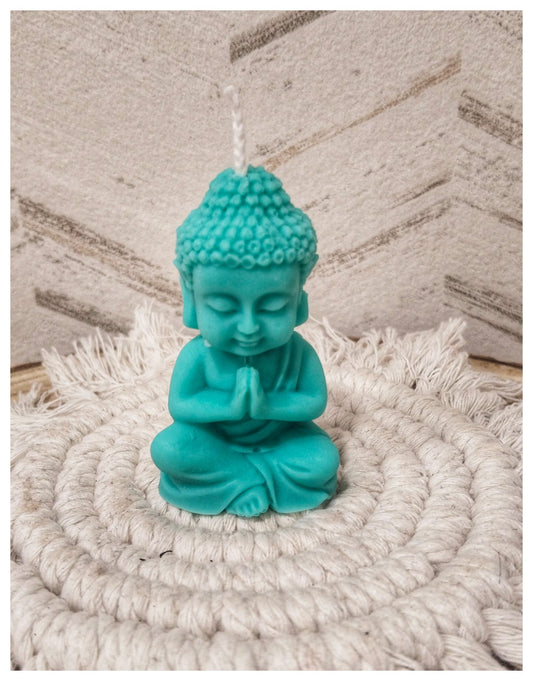 [Refugio Interior] Buda pequeño verde «Serenidad en cera»