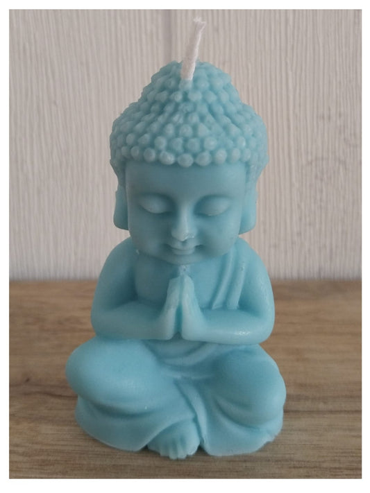 Vela Buda pequeño azul «Serenidad en cera» [Refugio Interior]