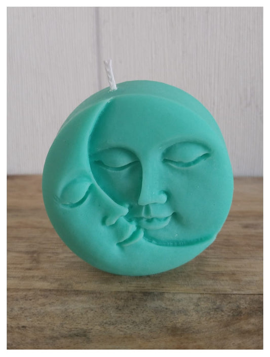 Vela verde azulada «Eterno idilio» [Latidos de Cera]