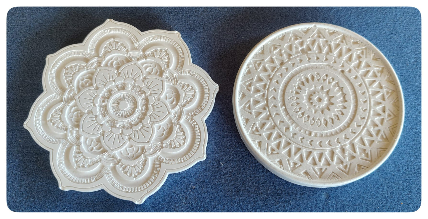 Set de porta incienso y posavelas «Ritual Mandala» [Refugio Interior]