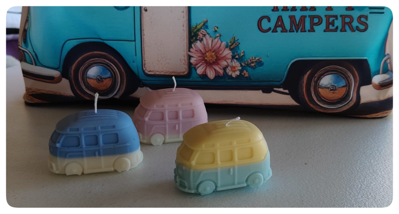 [Rutas de libertad] Campers color rosa y blanco «Rumbo libre»