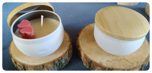 Vela corazones en lata «Latido oculto» [Latidos de Cera]