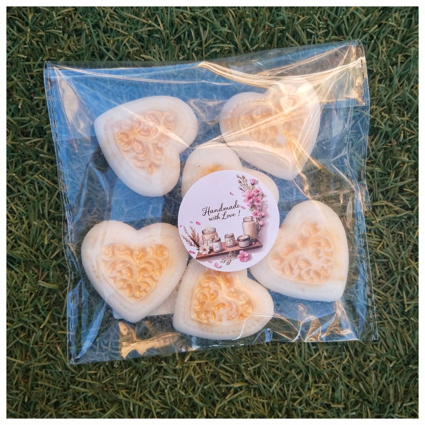 [Wax]  Corazones blancos aroma lavanda