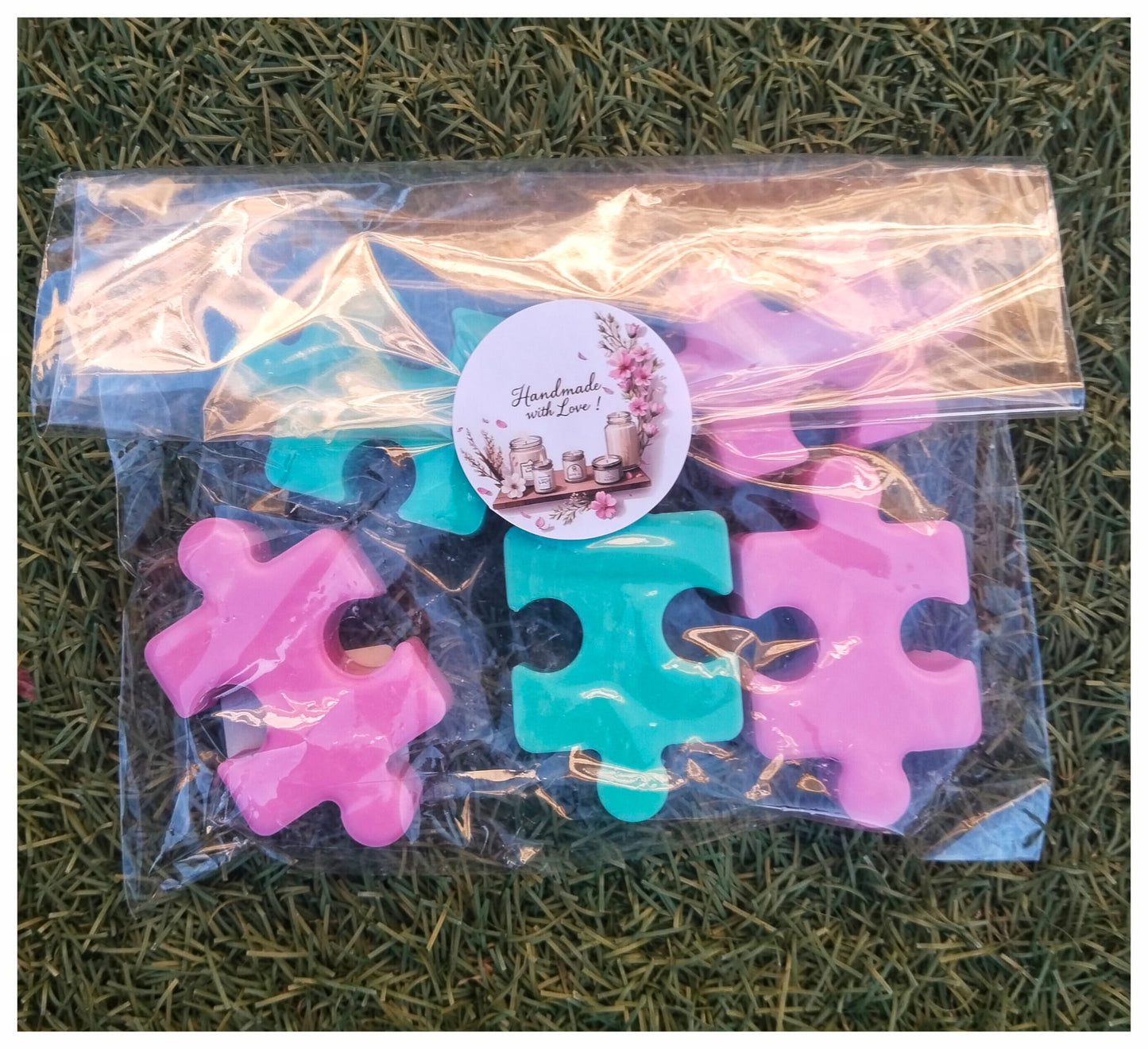 [Wax] Piezas puzle colores aroma cookies